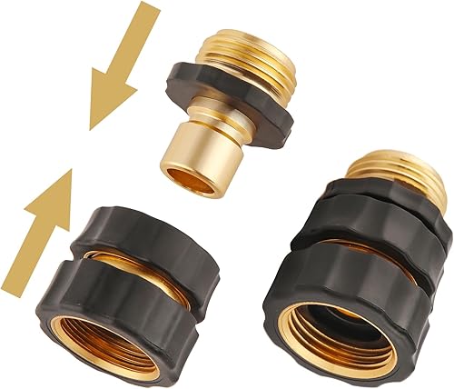 Miniatura 4 de Conector rápido de manguera de jardín de 34 pulgadas, accesorios de manguera de conexión rápida macho y hembra, juego de 6