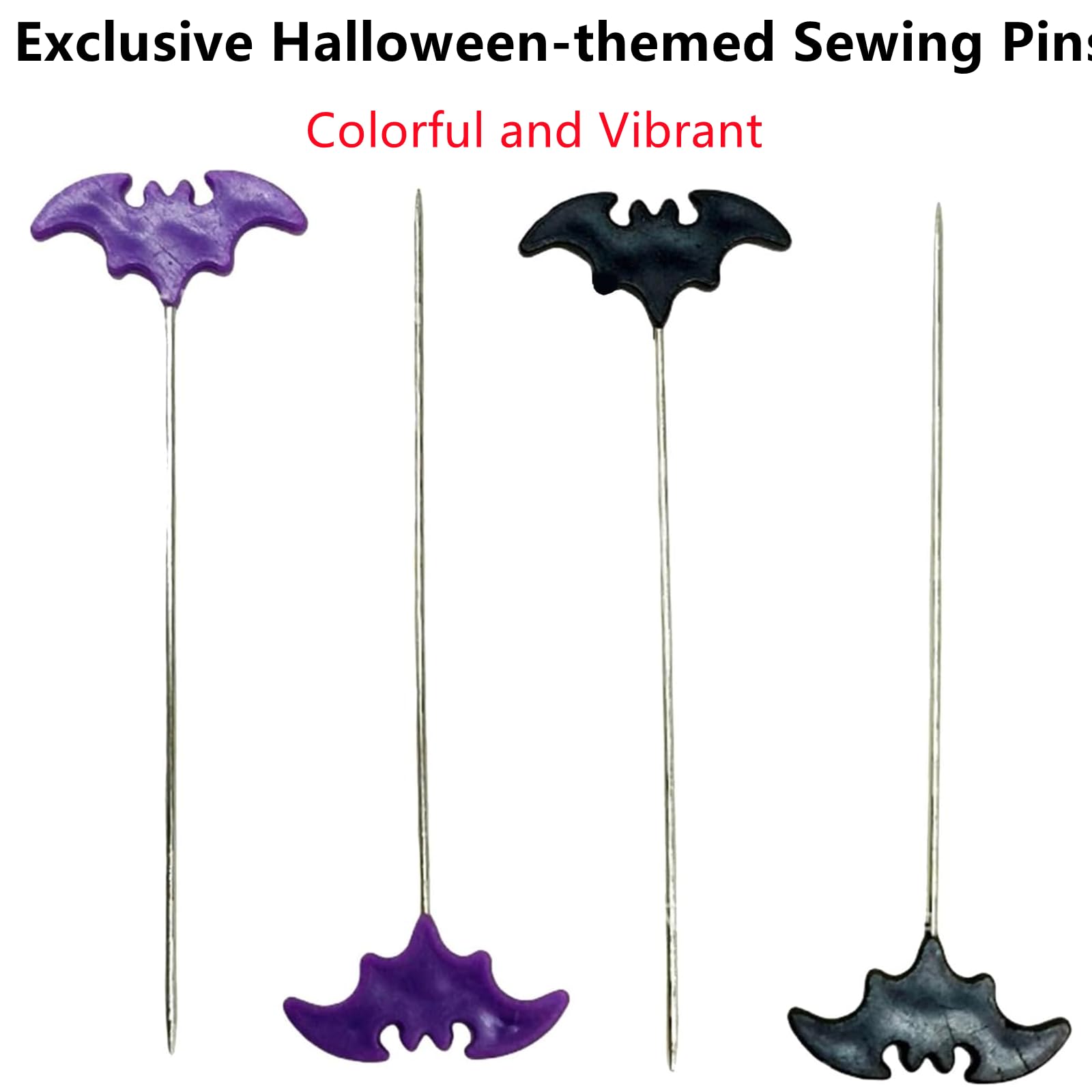 Suministros de costura, 50/100 alfileres de costura bordados, accesorios de Halloween, murciélago, aguja de coser, herramientas de costura, decoración, organizadores de manualidades y almacenamiento,