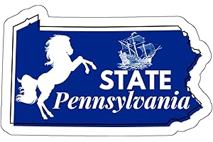 Pennsylvania Sticker | Vinyl Waterproof Decal | Laptop, Water Bottles, Phone, and More
