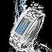 Binary Matrix Blue LED Digital Waterproof Watch Mens Classic Creative Fashion Silver Wrist Watches (Silver Blue)