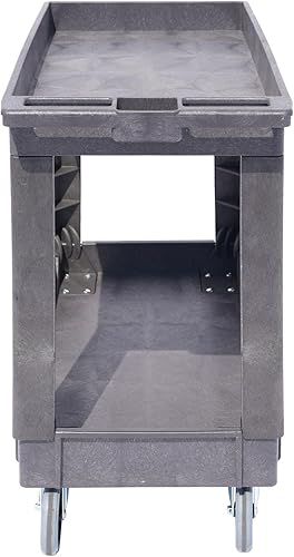 Miniatura 3 de Carrito utilitario, tapa de carga de 500 lb. Bandeja superior, 34.5X17.5X32.75 (Gris)