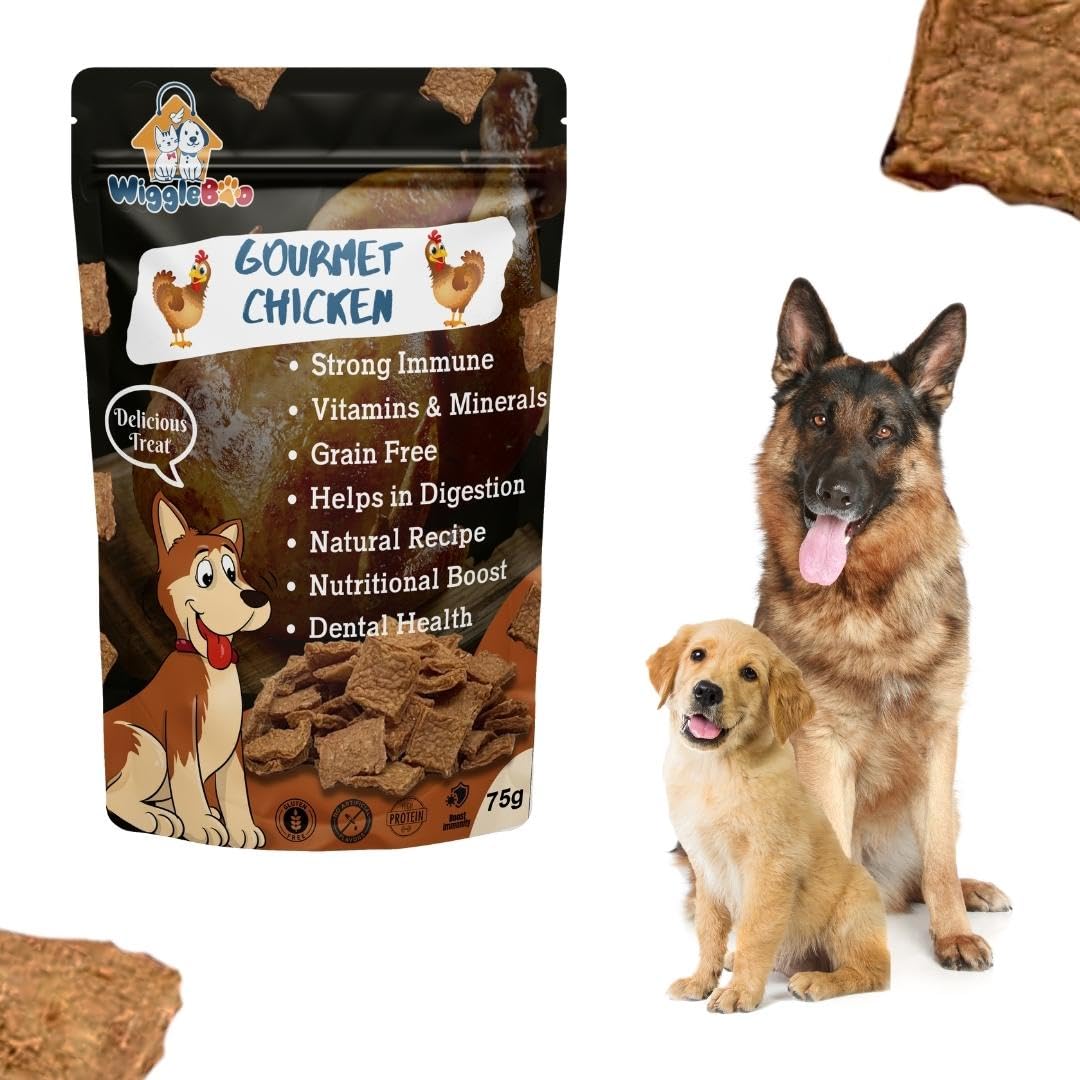 See full amazon price history chart for WiggleBoo Gourmet Chicken Treat for Dogs | Protein Rich | Crunchy Healthy Snacks | (75 Grm) WiggleBoo Gourmet Chicken Treat for Dogs | Protein Rich | Crunchy Healthy Snacks | (75 Grm) (B09SWTZRNH) Amazon Price History, Amazon Price Tracker