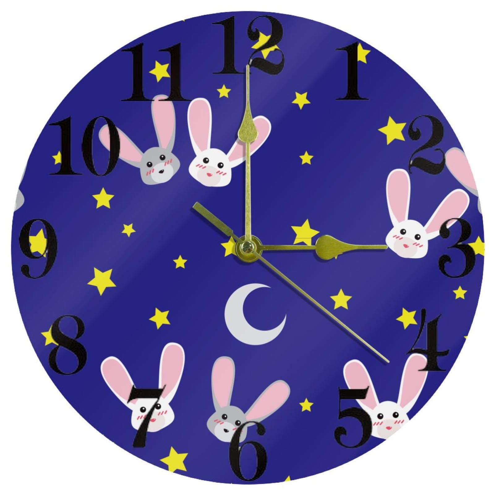 Horloge murale cuisine silencieuse ronde animaux pour éliminer les bruits