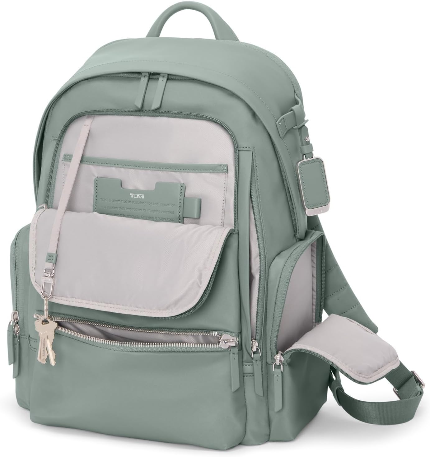 TUMI - Voyageur Celina Backpack - Women's Work and Travel Bag - 16.0" X 10.6" X 6.5" - Holds Up to 16" Laptop - Thyme - Image 2