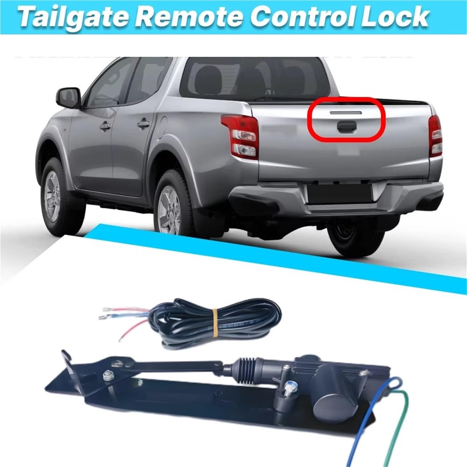 Cerradura de Maletero para Mitsubishi Triton L200 MR 2019-2023. Kit de componentes de Cierre centralizado eléctrico Remoto para portón Trasero.