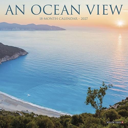 Willow Creek Press, Ocean View 2027 7" x 7" Mini Wall Calendar