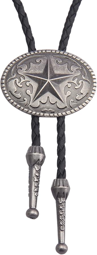 GelConnie Bolo Ties for Men Women Western Cowboy Tie Mens Western Necklace Leather Necktie Gold Bolero Tie Cowboy Necklace