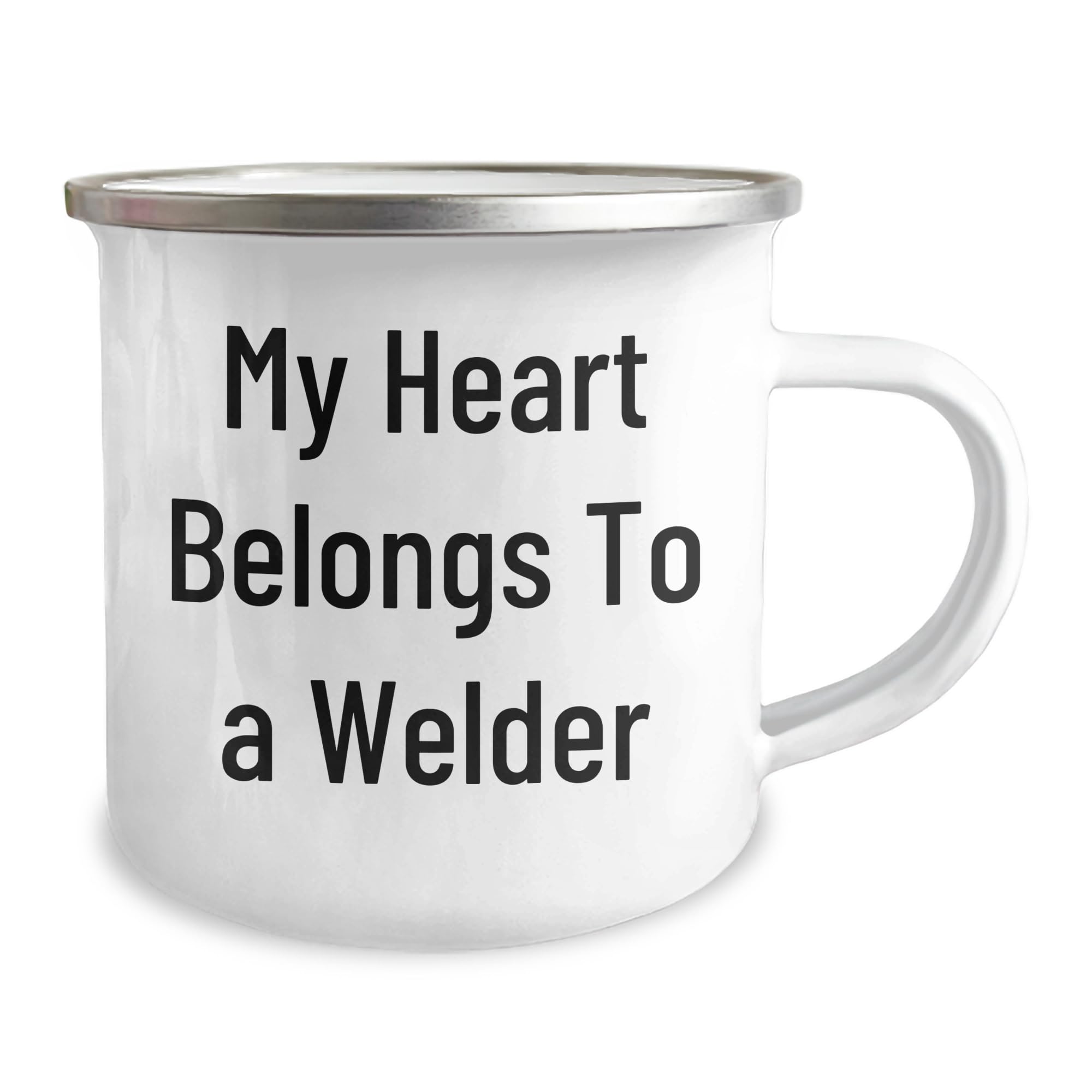 DesiDD Welder's Heart Belongs To A Tough Guy, Birthday Unique Gifts from Friends for Welder, Braided Leather Braided Leather Necklace, Stainless Steel and PU Leather Combination