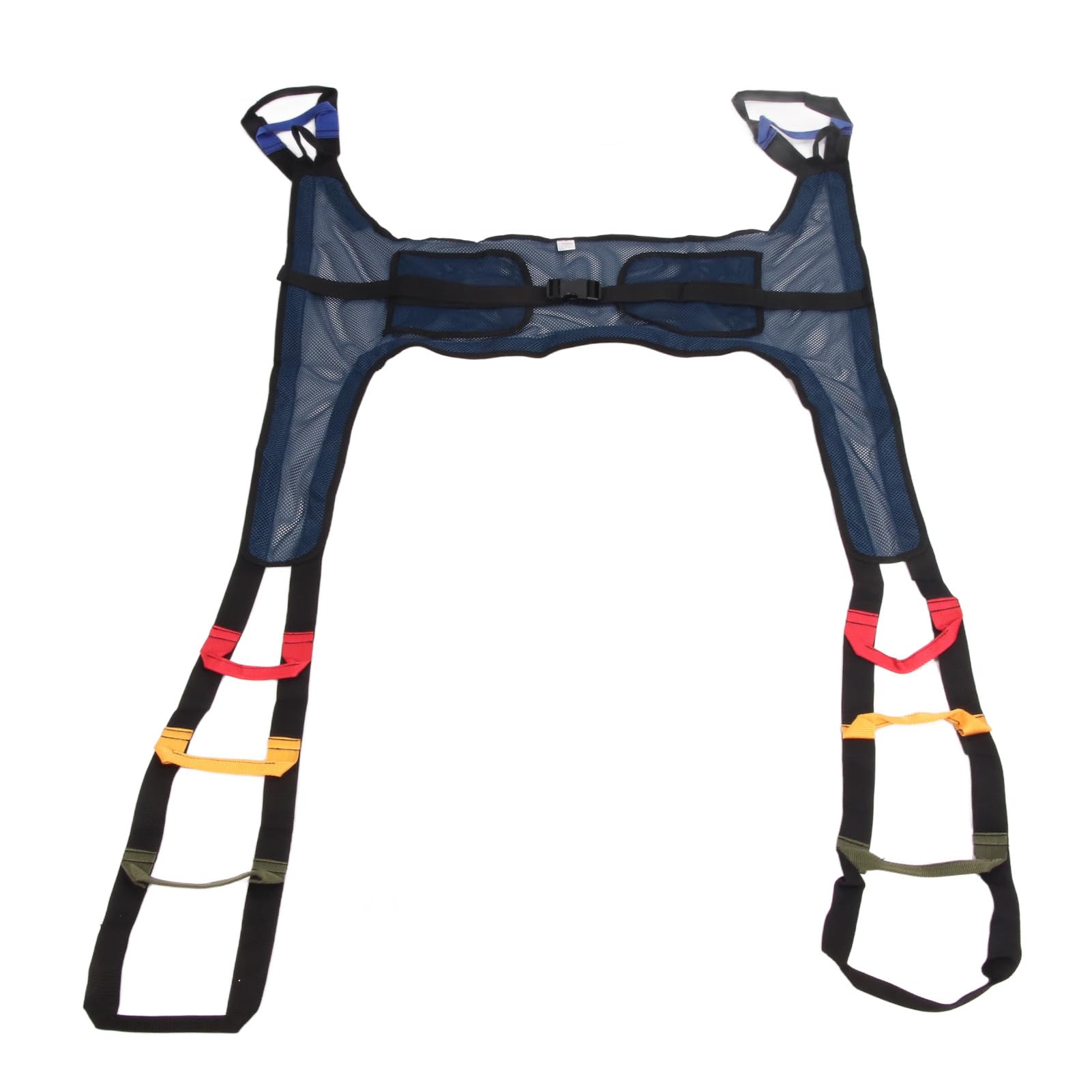 Élingue De Toilette Pour élévateur De Patient, Grande écharpe En Maille, écharpe De Toilette Rembourrée En Nylon, Aide Au Transfert Pour L'entraînement à la Marche Debout, Maille Bleu Foncé En Forme D