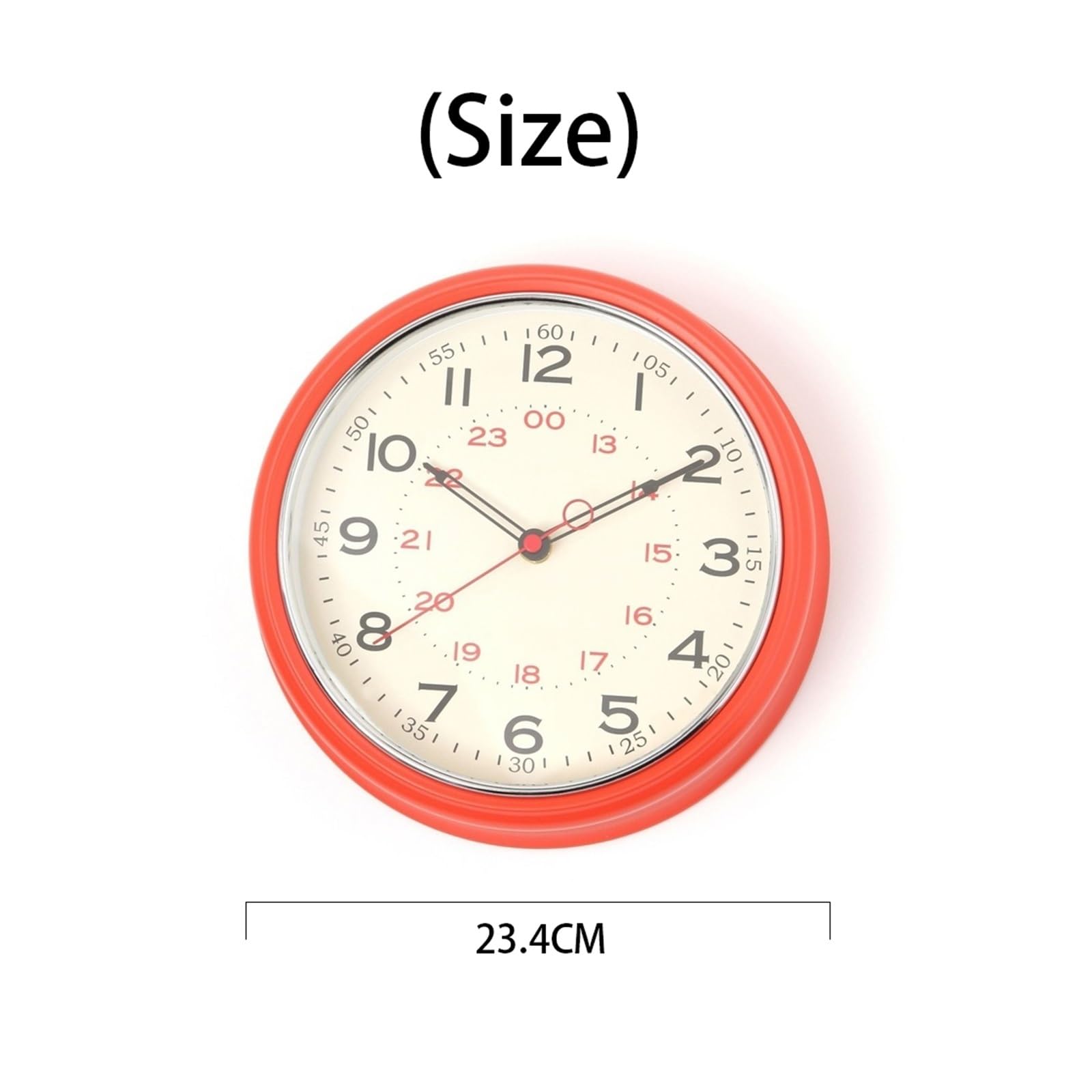 ZENY896V Horloge Cuisine Orange Home Horloge Murale silencieuse alimentée par Batterie Décoration