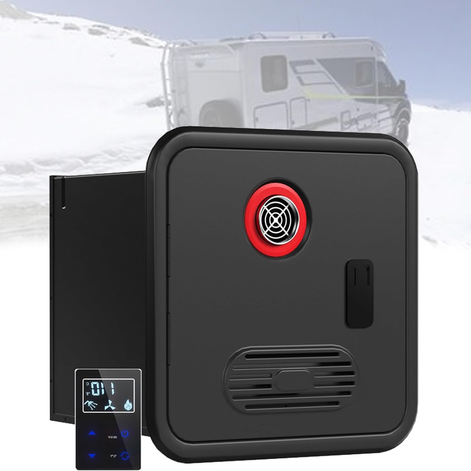 DC 12V RV Tankless Water Heater with Remote Controller, 55000 BTU Propane Gas, 8L/Min On Demand Instant Hot Water Heater, High Altitude Ready with 95-124 °F (35-51 °C) Adjustable B