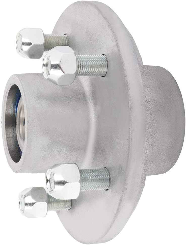 ECCPP Boat Trailer Hub Kit 5 Bolt 1 1/16 x 1 3/8 44649 x 68149 Silver Tapered Spindle Galvanized 3500lb