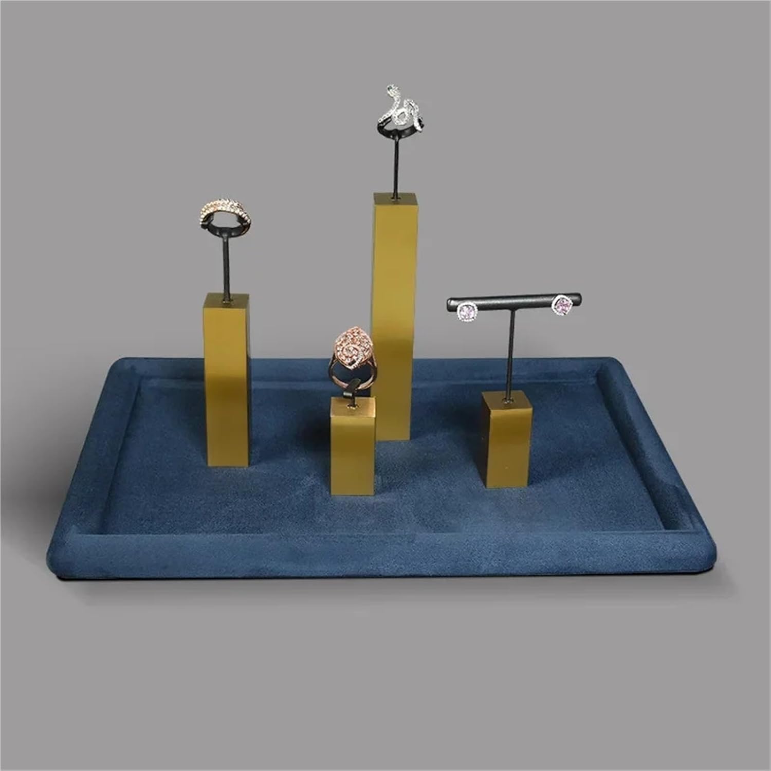 Jewelry Tray Rounded Corner Jewelry Display Tray Watch Tray For Sotrage Ring Jewelry Dish Jewelry Display Plate For Women(Beige 28 * 20 * 1.5cm)