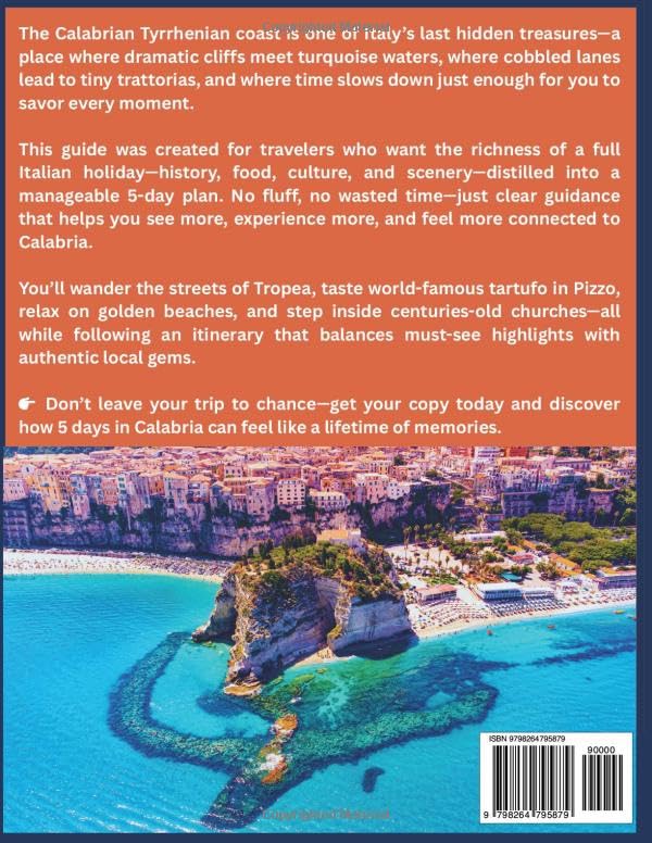The ViaTerra Calabria Travel Guide 2025–2026: A Complete 5-Day Itinerary to Explore the Tyrrhenian Coast Towns of Pizzo, Tropea, Capo Vaticano, Scilla ... Southern Italy. (The ViaTerra Travel Guides) - Image 2
