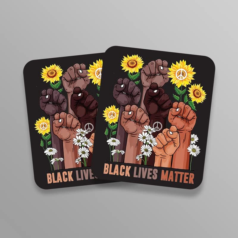 Black Lives Matter | Sunflower Peace Sign |Great Gift Idea|Single |5 Inch Magnet | Made in The USA | Car Auto Tool Box RefrigeratorMagnet|FBAMAG944 image 2