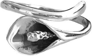 Helen de Lete Vintage 3D Calla Flower 925 Sterling Silver Ring For Women