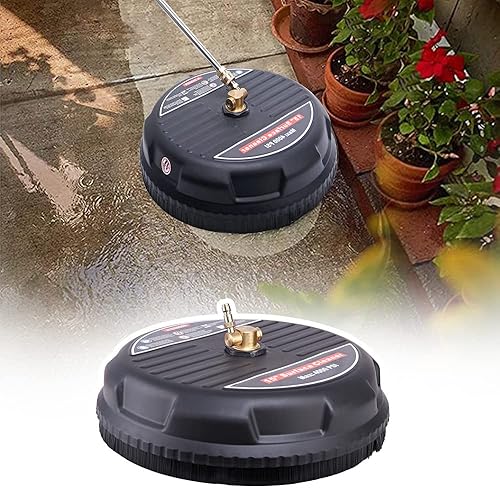 Miniatura 6 de Limpiador de superficie de hidrolavadora de 15 pulgadas, accesorio de lavadora de 15 pulgadas con 2 varitas de extensión, 2 boquillas de repuesto,