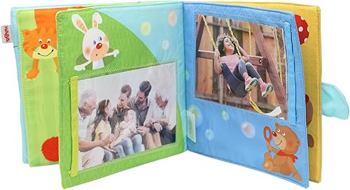 Miniatura 6 de HABA My First Photo Album - Libro de tela suave para 8 fotos de 4 x 6 pulgadas para edades de 12 meses en adelante