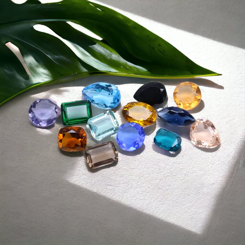 Amazon.co.jp: EVERLING JEWELS ミックスロットガラス宝石トパーズ