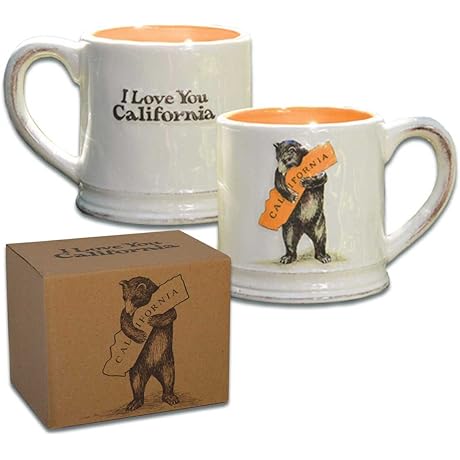 California's Culinary Delights: Bear Hug Ceramic Keepsake Mug