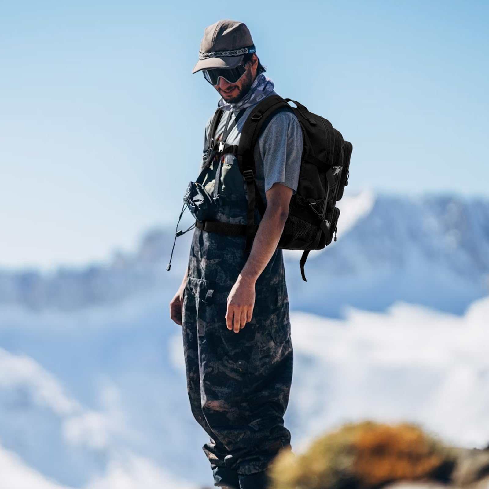 G4Free Large Military Tactical Backpack for Men 3 Day Assault Pack Molle Backpack Army Rucksack for Hiking, Camping, Travel (Black)