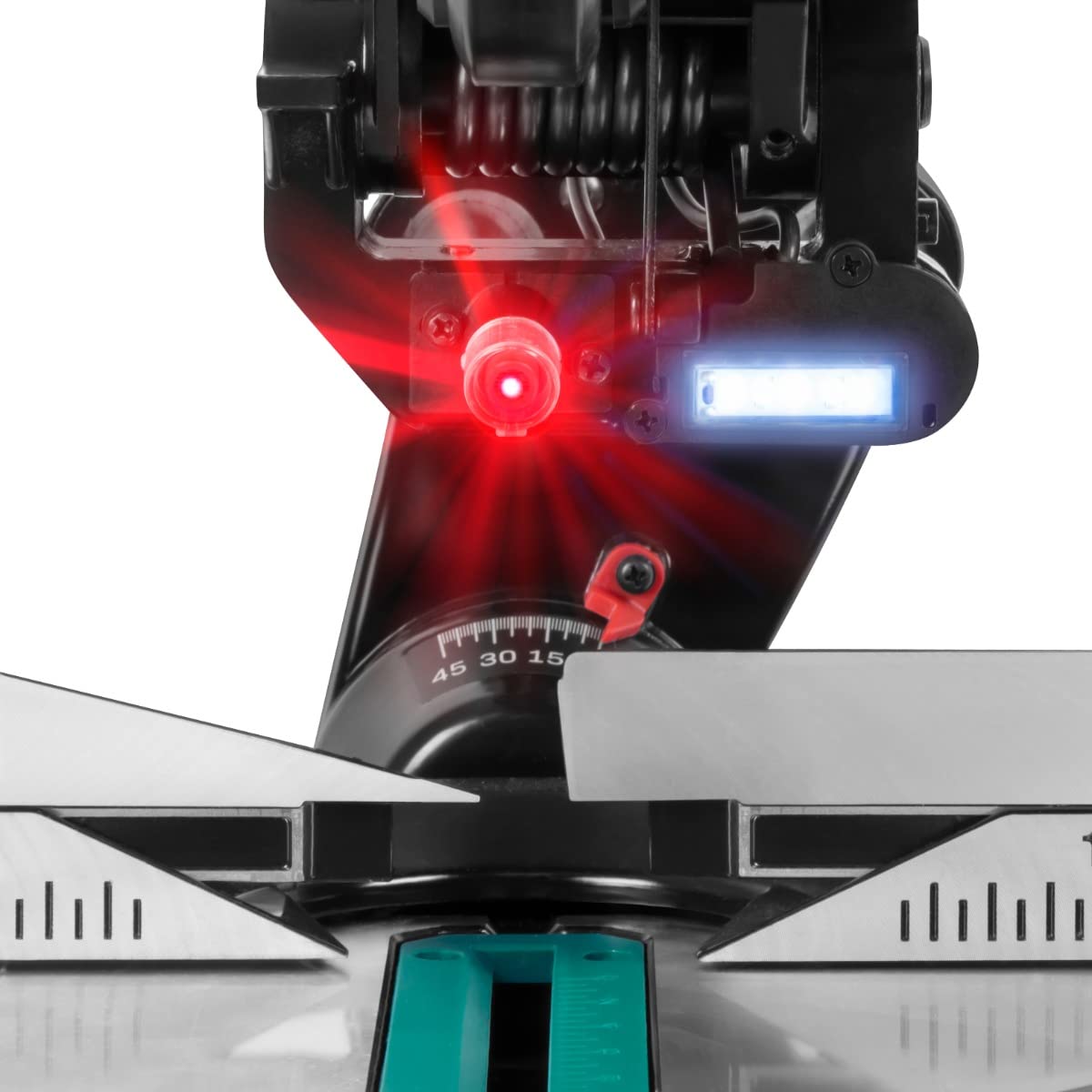 VONROC Troncatrice multimateriale scorrevole 2200W - 255mm PRO. Velocità regolabile. Con laser, luce LED e lama 48T