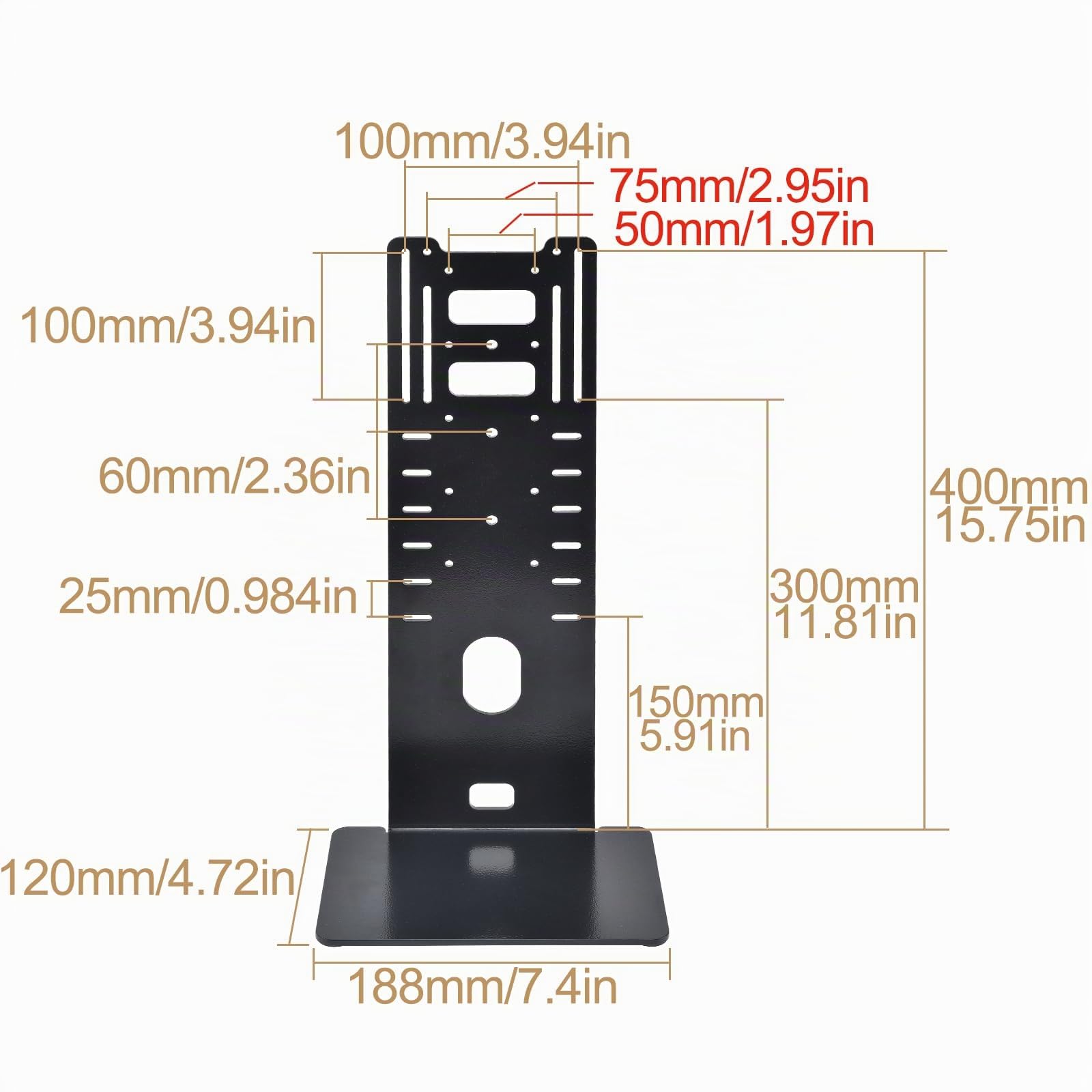 Support de Moniteur d'ordinateur Ultra Fin pour Bureau - Support Mural pour écran de 13" à 27" VESA 75/100 - Ports de câble orientés vers Le Bas pour maximiser Votre Espace de Bureau utilisable