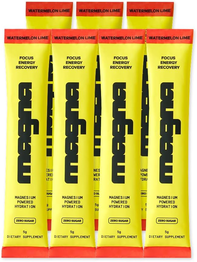 MAGNA Mezcla de bebida en polvo de electrolitos para hidratación, energía y apoyo de concentración con treonato L de magnesio, sodio, potasio,