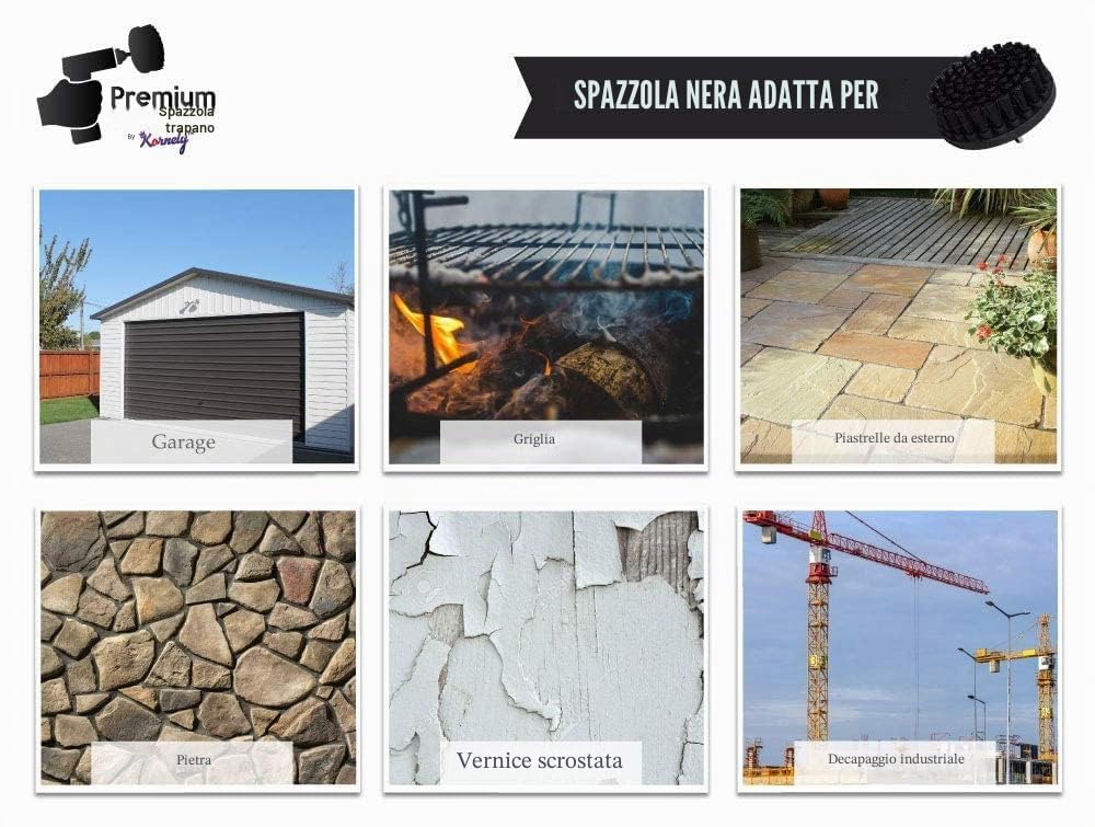 Spazzola Premium per Trapano Extra Morbida 10 cm Pulizia Professionale Non Graffia