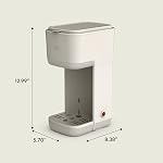 Bella Single Serve Coffee Maker, K Cup & Ground Coffee Compatible with Adjustable Removable Drip Tray, Auto Shut-off and Reusable Dishwasher Safe Accessories, Brews 6oz to 14
