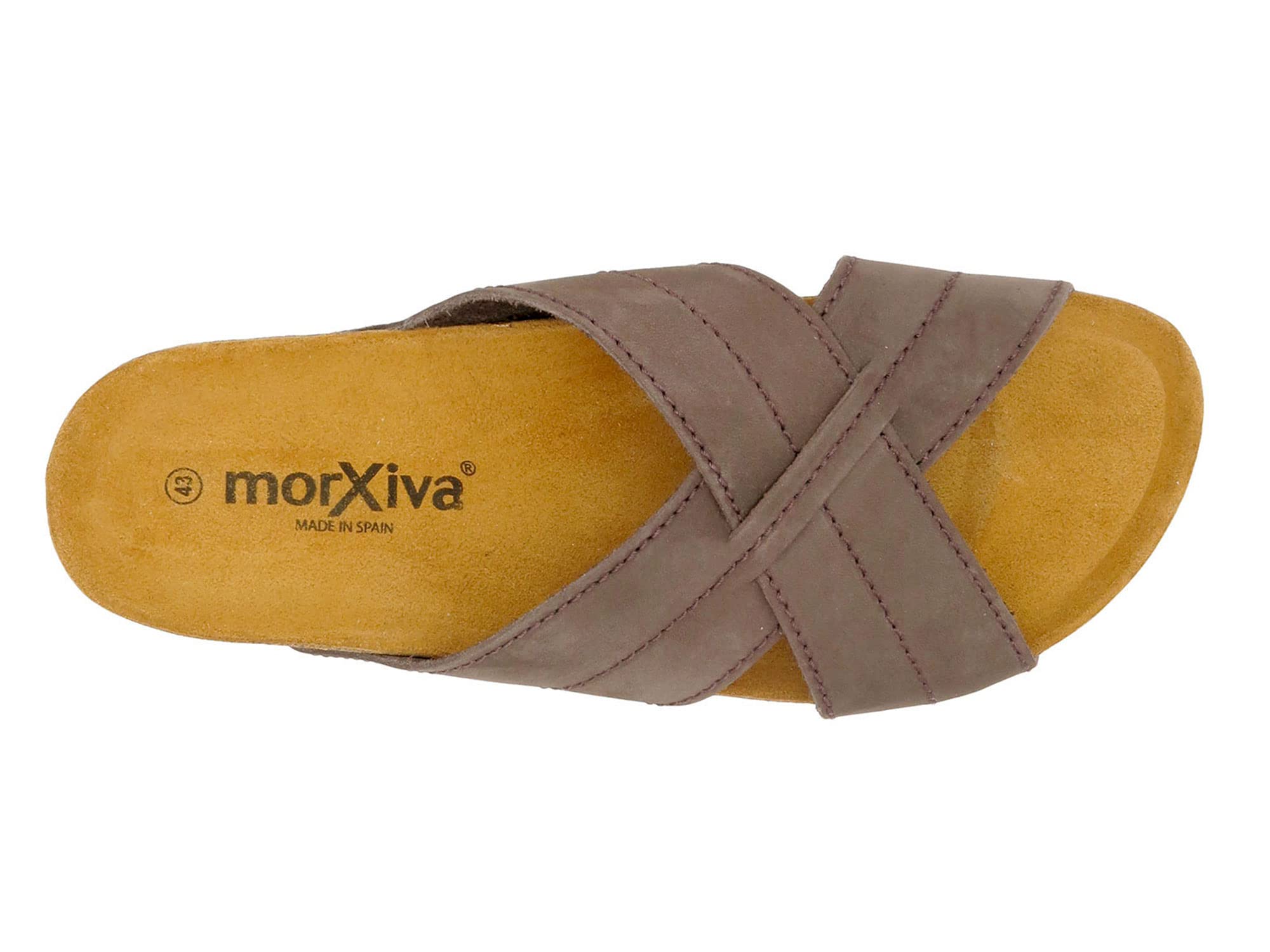 Casual Mules en cuir pour homme avec semelle en liège, Gaucho, 43 EU