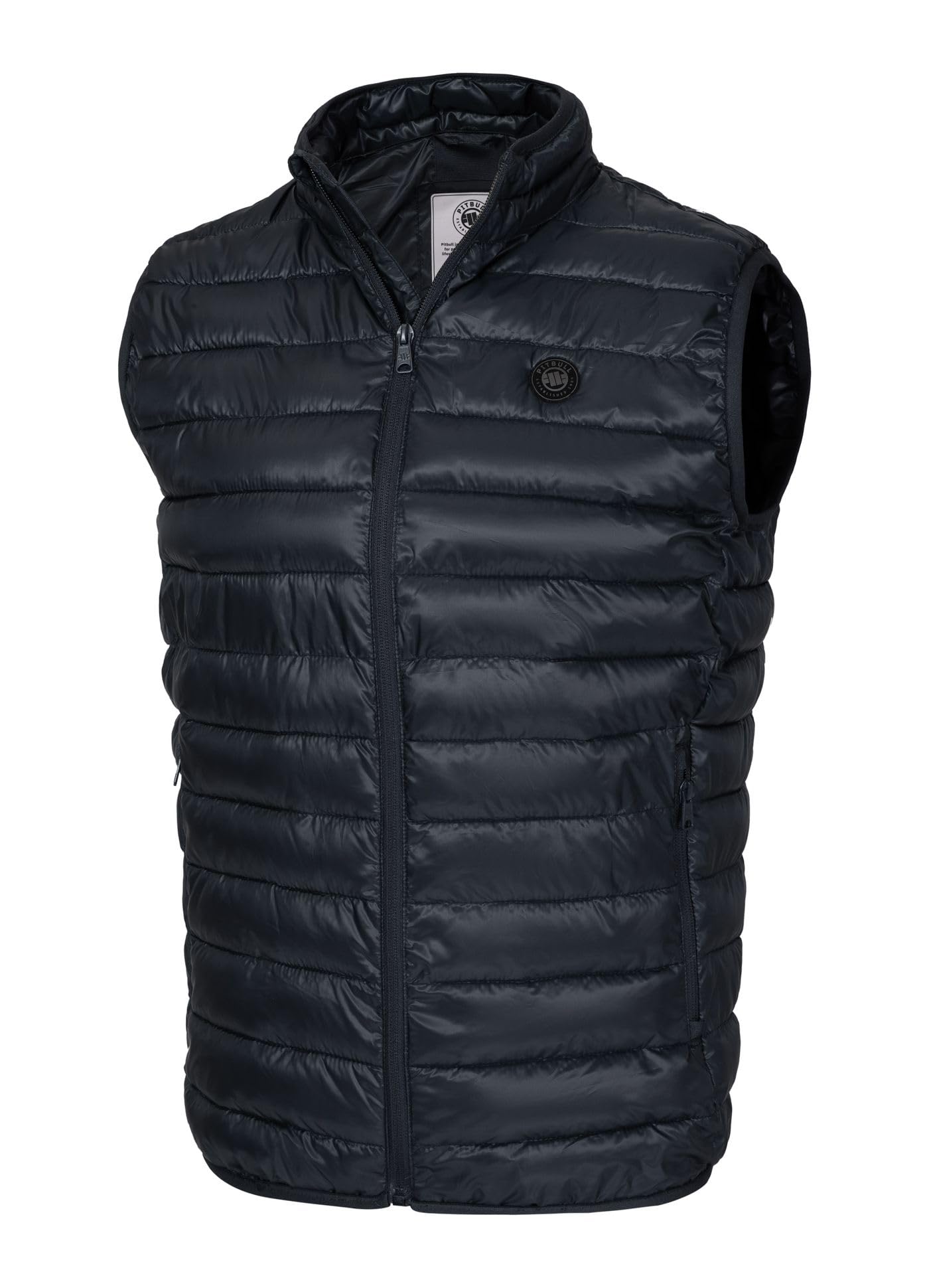 PITBULL Herren Steppweste FOLDABLE – Männer Leichte Gefütterte Weste Kompakt Packbar, Glänzende Polyester Freizeit Übergangsjacke mit Taschen & Reißverschluss