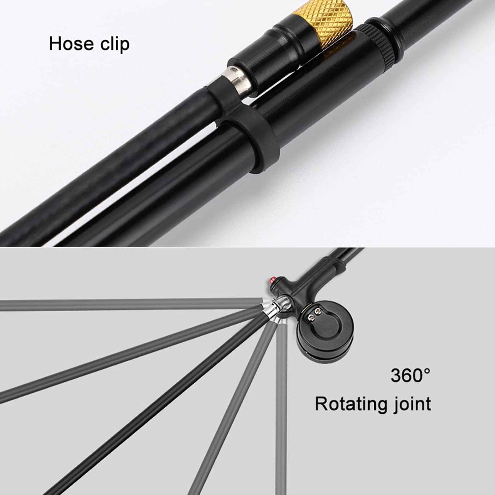 TIM-LI Mini pompka rowerowa, 300 Psi wysokociśnieniowa pompka do roweru z manometrem do rowerów wyścigowych, BMX, koszykówki, piłki nożnej, balonów