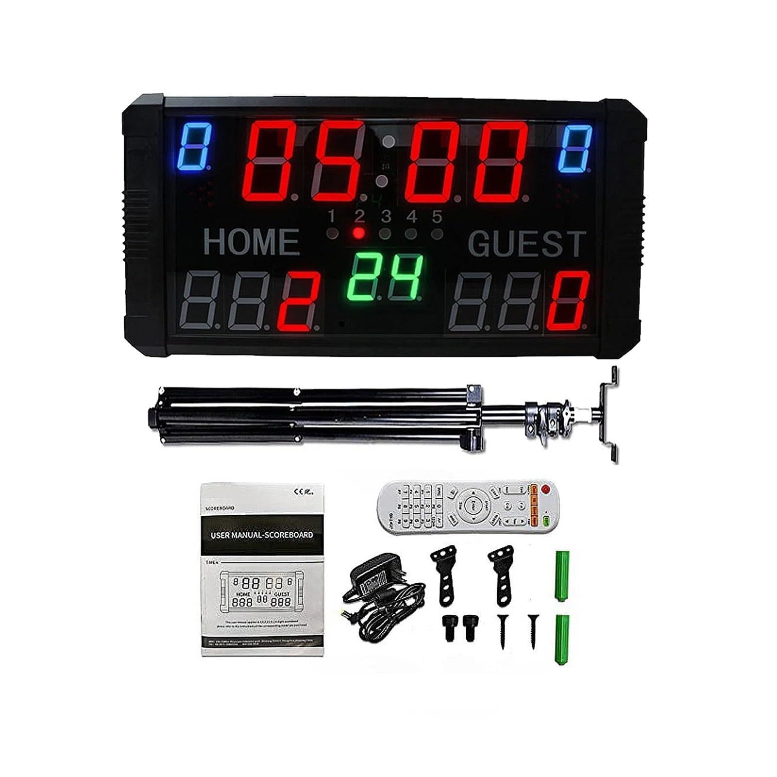 JVDDI Portable LED Digital Scoreboard With Beep, Special For Basketball Events(Suit B)