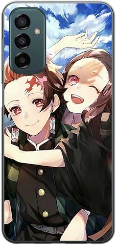 PONNYC Clear Slim Soft Transparente Durable Caucho Silicona TPU Fundas Fit Funda para Samsung Galaxy A13 5G A04S Kamado Tanjirou Kamado Nezuko Anime