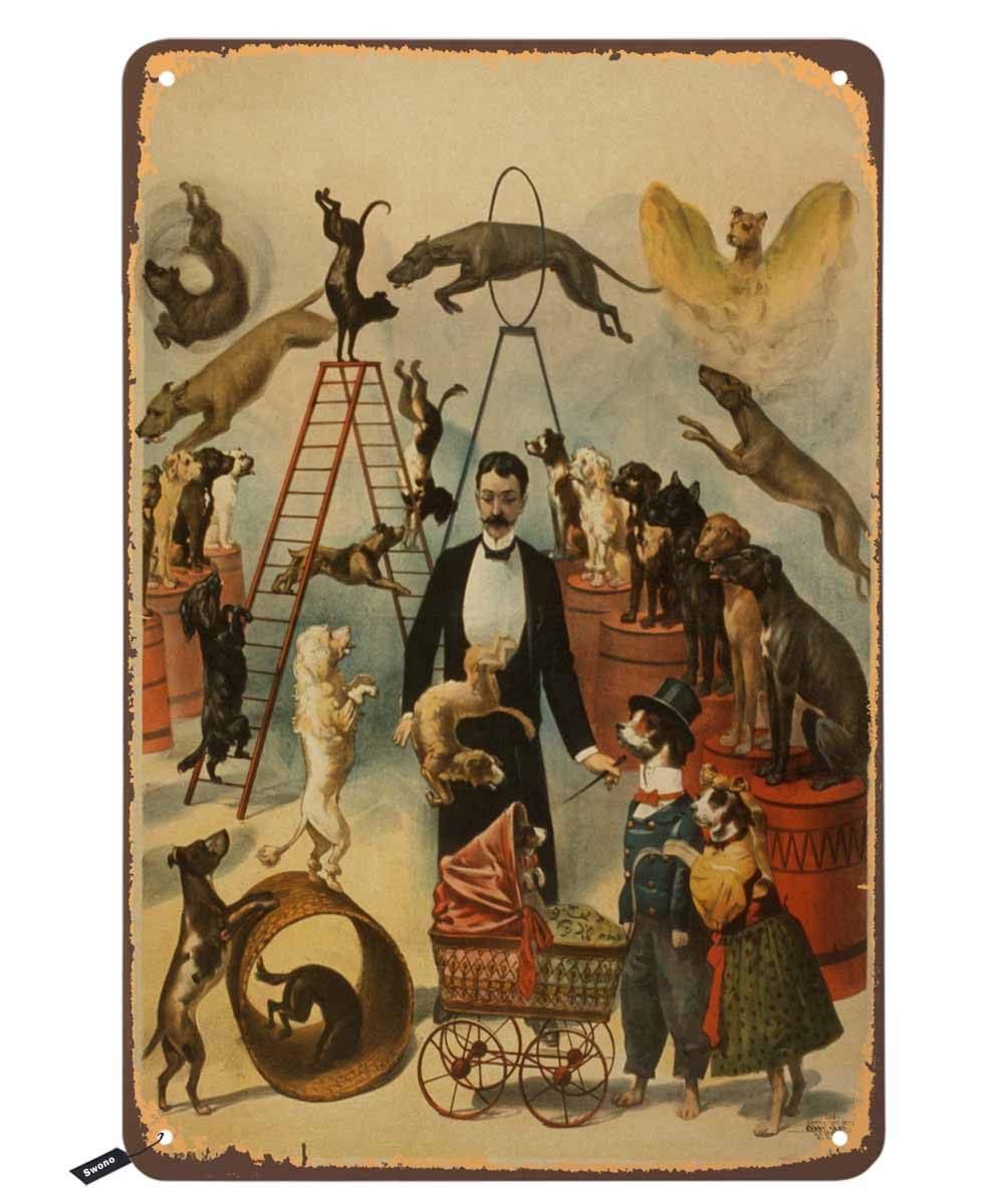 Training Dog Behavior Poster Tin Sign, Metal Tin Sign Vintage Coffee Wall Coffee Bar Decor 12x8inch Tin Sign Wall Decoration