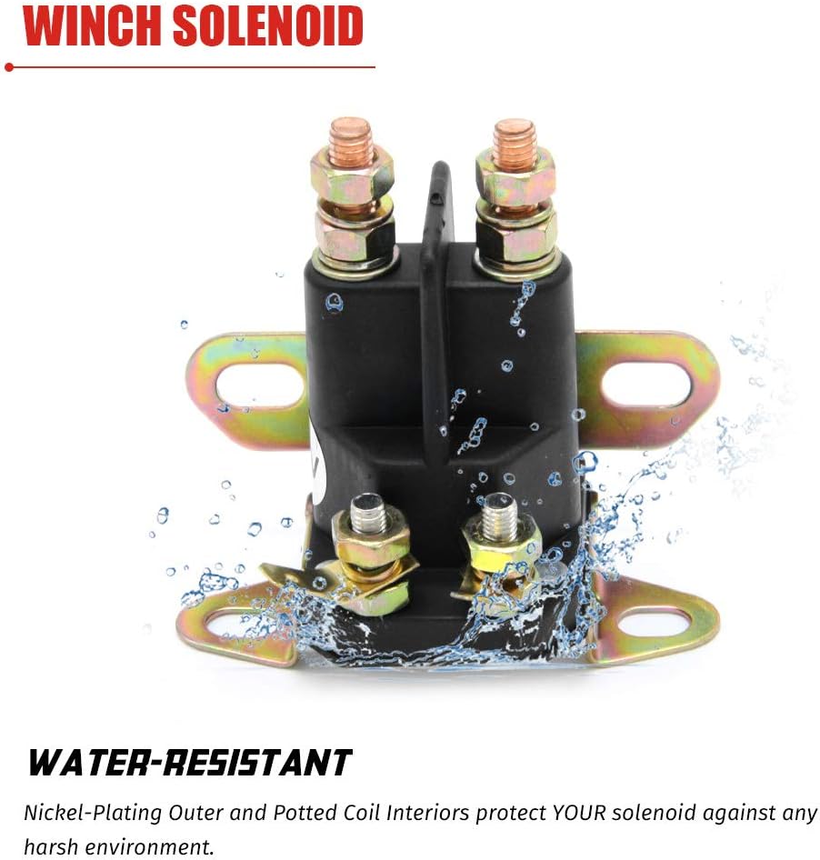A ABIGAIL Starter Solenoid Relay 4 Pole Compatible with Briggs & Stratton 5410K, Craftsman, Husqvarna 109946, MTD, Mower AM133094 AM138497, John Deere L100 L110 L118 L120 L130