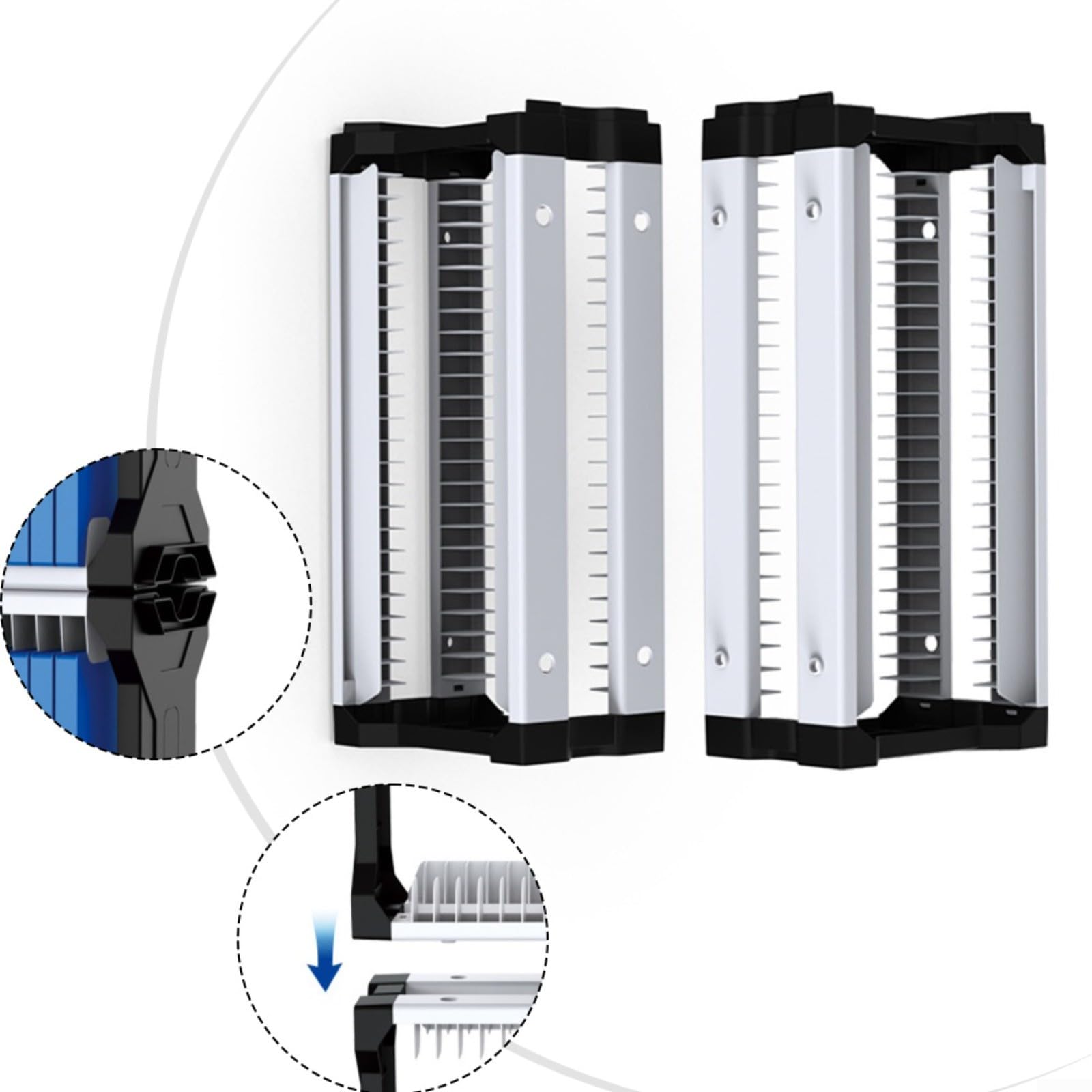Scaffale a torre di archiviazione per videogiochi, contiene 46 dischi con supporto per controller integrato, organizer per supporti in ABS, supporto per console e accessori da gioco (doppio strato)