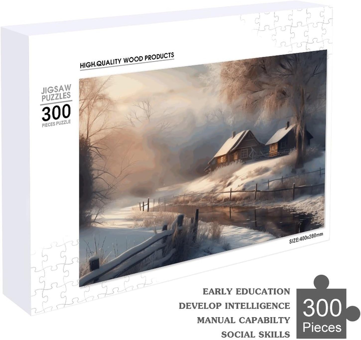 Winter Scene Puzzles for Adults 300 PCS Home Decor image 4