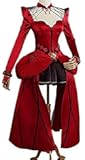 Fate Grand Order Formal Craft Red Dress Costume Fate Grand Order Cosplay Rin Tohsaka (Female XXL)