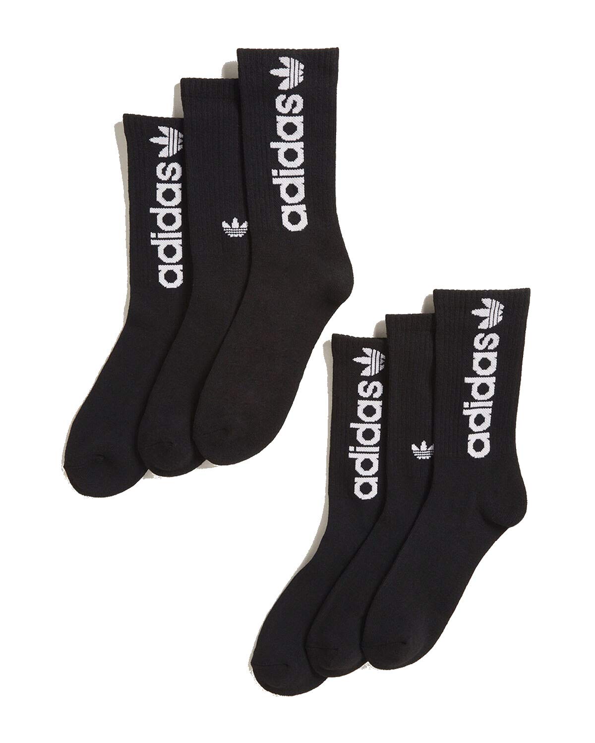 adidas Paquete de 6 calcetines deportivos para hombre (zapato: 6-13)