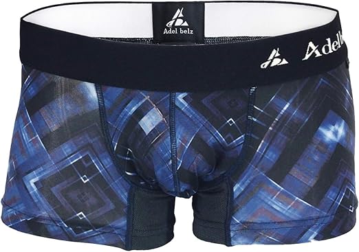 Amazon Adelbelz アデルベルツ ボクサーパンツ メンズ ローライズ 極上の履き心地 高級 ブランド ナイロン ツルツル 日本製 男性下着 誕生日 プレゼント Digital Wave ネイビー M ボクサー 通販