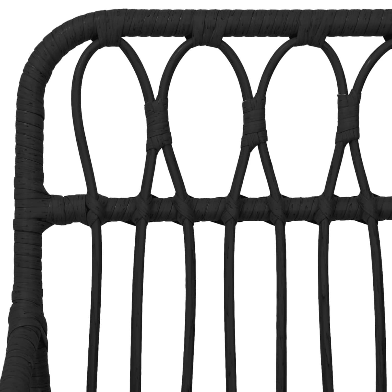 3157854 Set da Pranzo da Giardino 5 pz Nero in Polyrattan Testata in Legno,Testata Letto Matrimoniale Muebles Dormitorio Spalliera Letto Testiere per Letto Matrimoniale