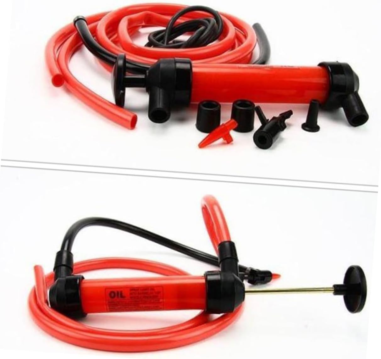 LIFKOME Manual Sucker Pump for Oil Water and Fuel Transfer Multi-use Hand Pump for Cars Motorcycles and Boats Lightweight for Easy Liquid Extraction