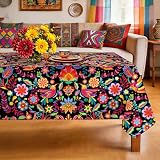 Arquiel Mexiko Tischdecke, wasserdicht, Cinco de Mayo, rechteckig, schmutzabweisend, waschbar, Tischdecke für Zuhause, Küche, Esszimmer, Party-Dekoration (140 x 178 cm)