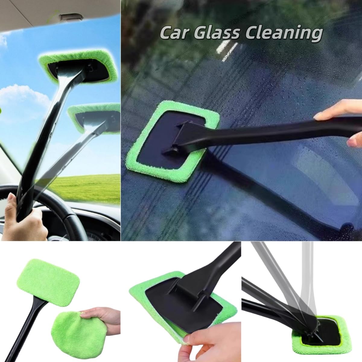 21Pcs Small Cleaning Brush Set for Car Glass & Gap Crevice Cleaning - Window/Door Tracks, Bathroom Sink, Mirrors, Window Sills, Sliding Doors, Shower Door Tracks
