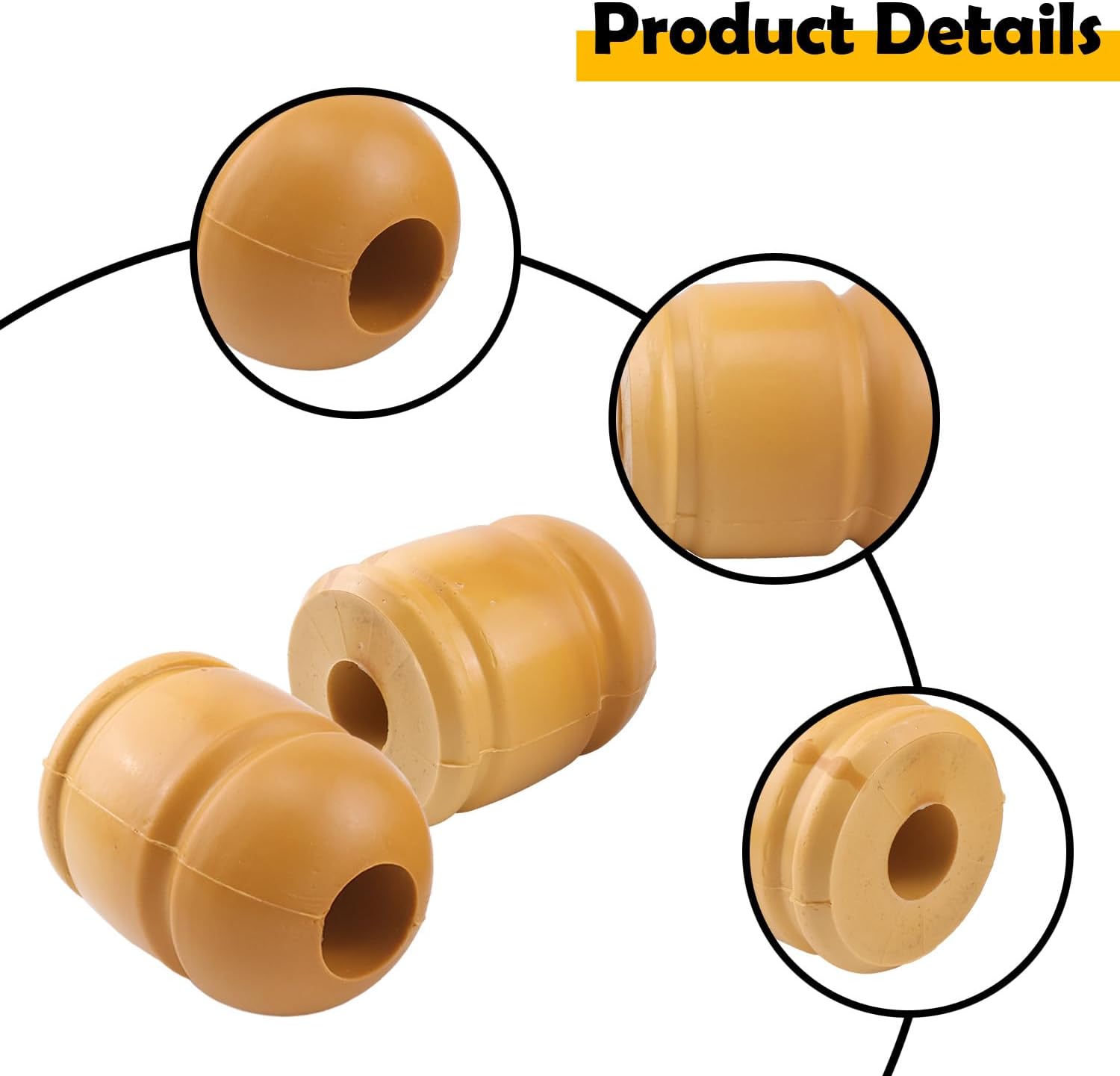 52855788AB 2Pcs Rear Bump Stops Compatible with Dodge Ram 1500 2009-2020, Suspension Jounce Bumper Kit, Durable Polyurethane Rear Control Arm Bumpers, Replace 52855788AA 52855788AC