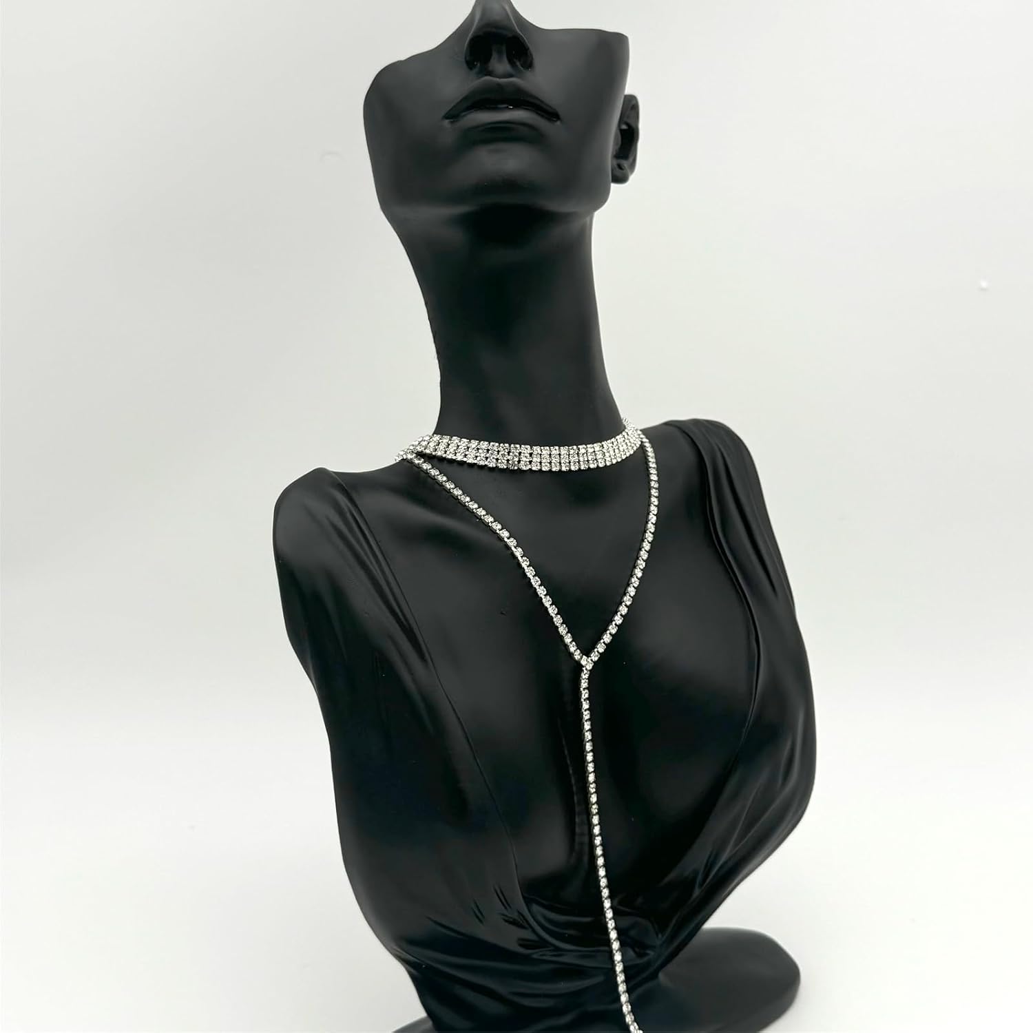 Long Y Shaped Dainty Necklace for Chunky ，Nice Crystal Rhinestone Y Shaped necklace Party Bar Accessories for Women ，Christmas Birthday Gifts for Women Y Shaped Jewelry - Image 8