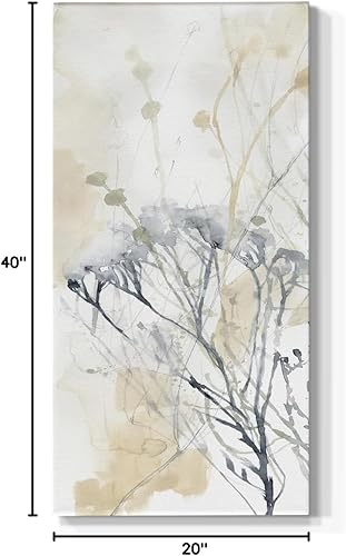 Miniatura 8 de Renditions Gallery Arte de pared de naturaleza para decoración del hogar, línea de flores silvestres brumosas, pinturas colgantes abstractas
