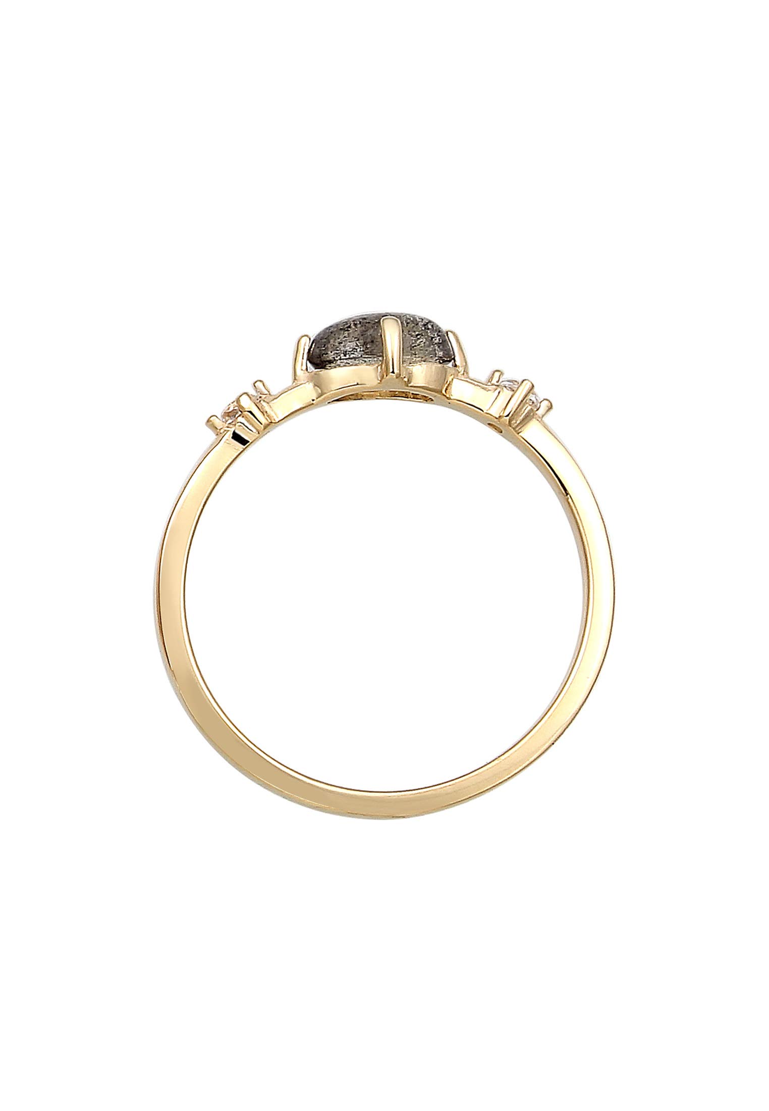 Elli Ring Damen Bandring Labradorit Topas Edelstein 375er Gelbgold